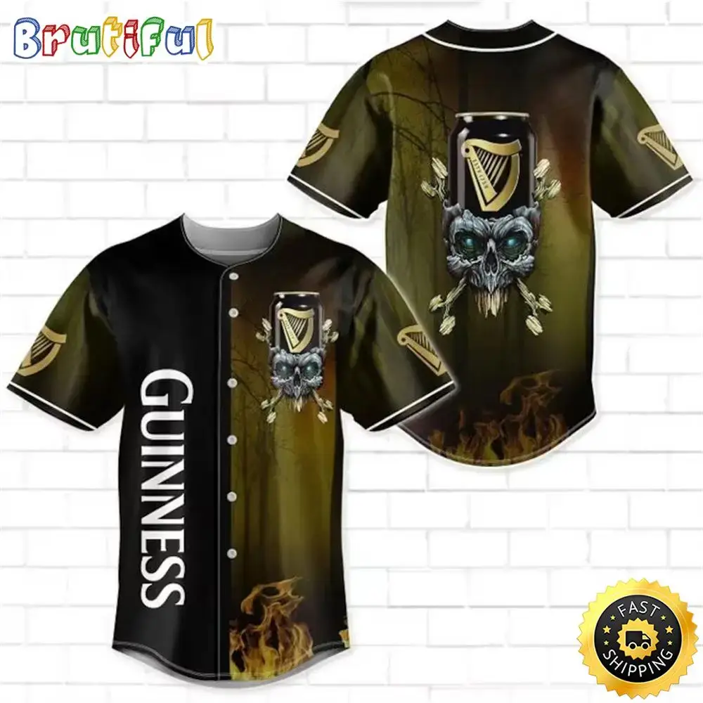 Guinness Beer Baseball Jersey Shirt Image