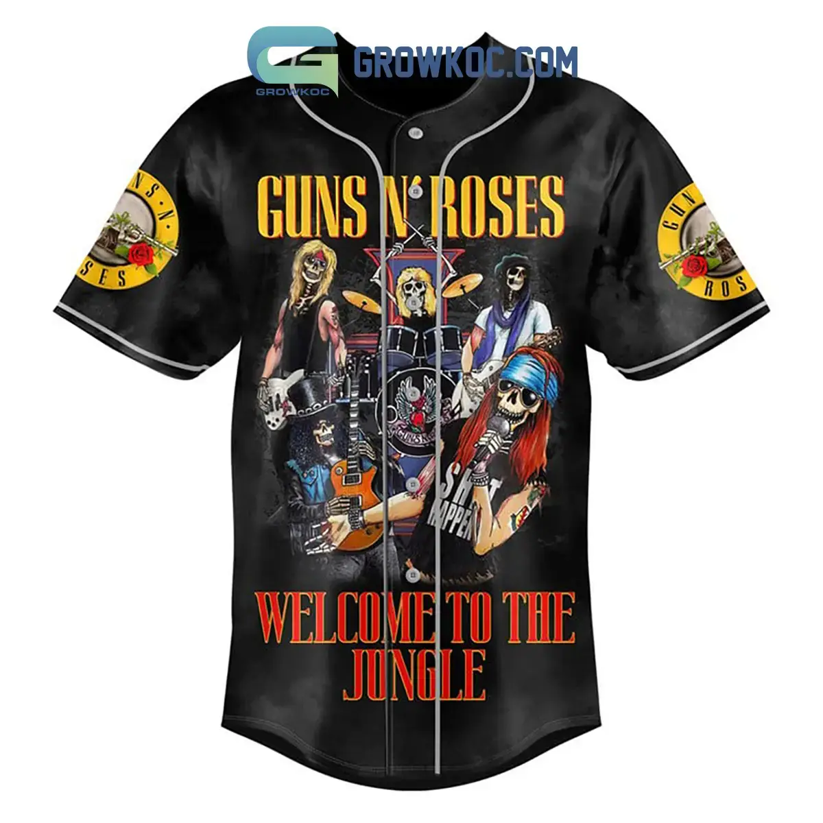 Guns N' Roses Welcome To The Jungle Personalized Baseball Jersey Image