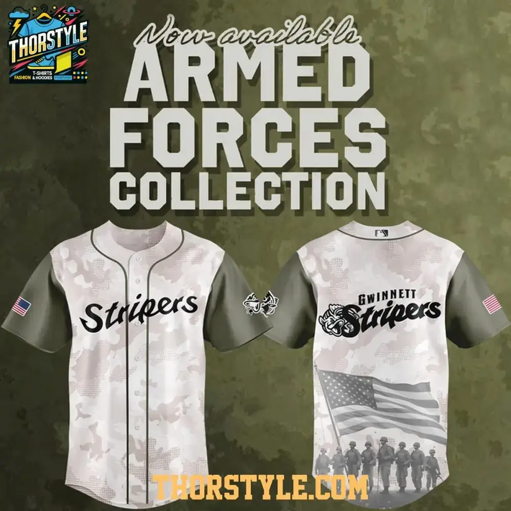 Gwinnett Stripers 2025 Armed Forces Day Celebration Baseball Jersey Image