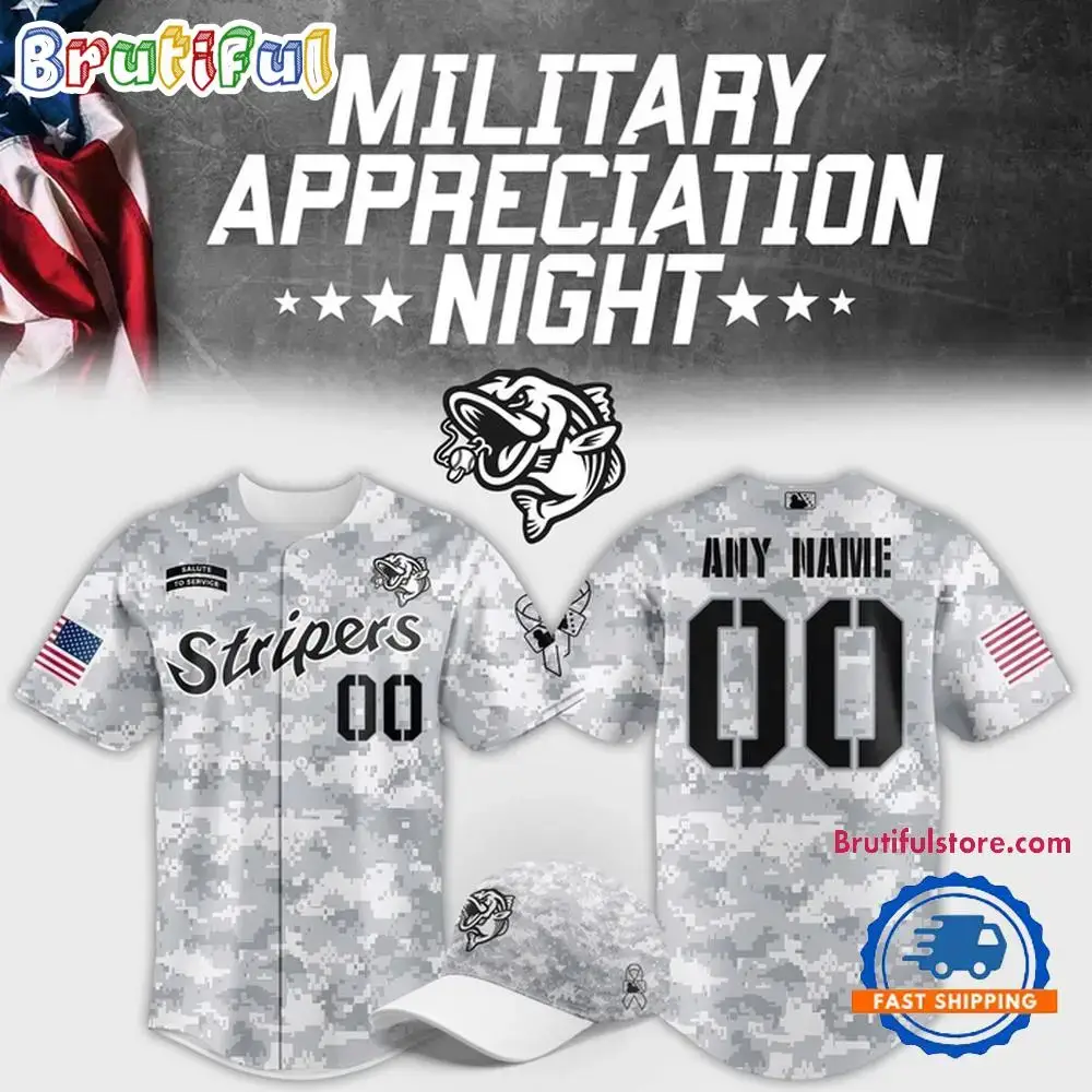 Gwinnett Stripers Military Appreciation Night 2025 Baseball Jersey Image