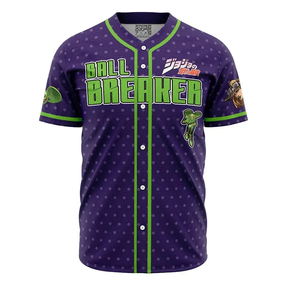 Gyro Zeppeli Ball Breaker Jojo’S Bizarre Adventure Baseball Jersey Image