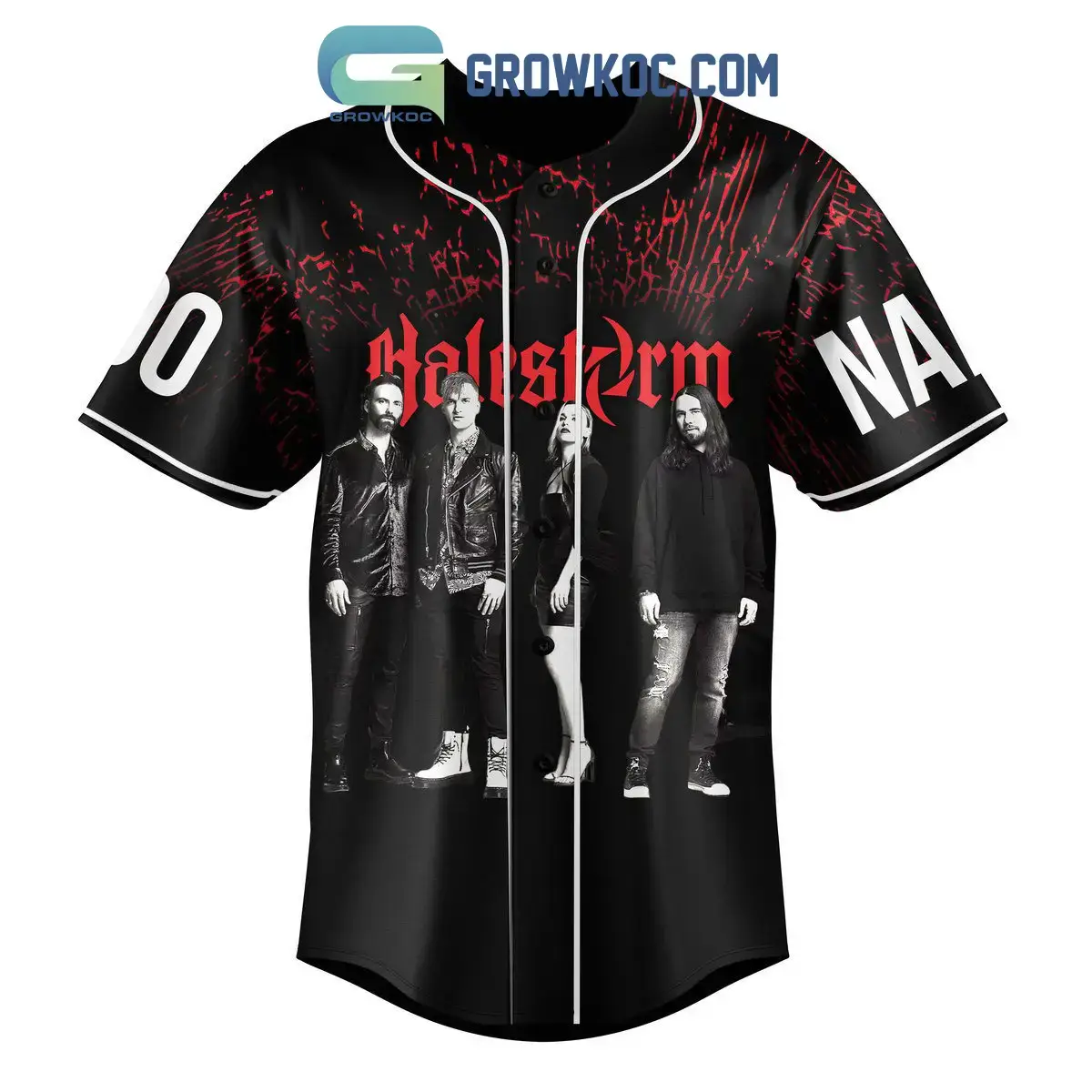 Halestorm Fall Tour 2023 The Warning And New Years Day Personalized Baseball Jersey Image