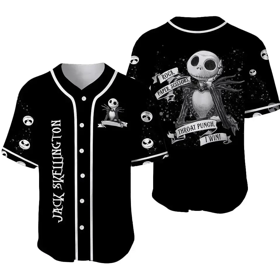 Halloween Skeleton Graphic Unisex Baseball Jersey – Unique Design Image