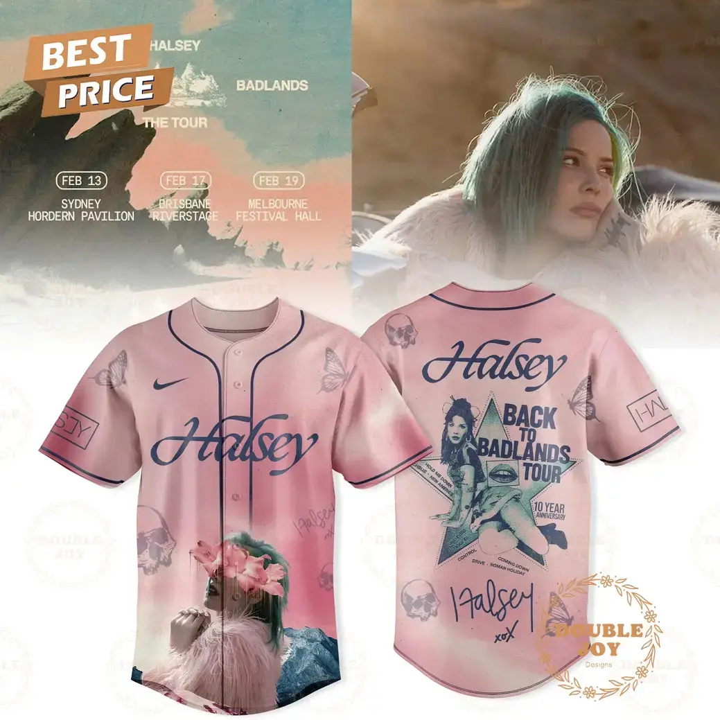 Halsey x Back To Badlands Tour 2025 Baseball Jersey Image