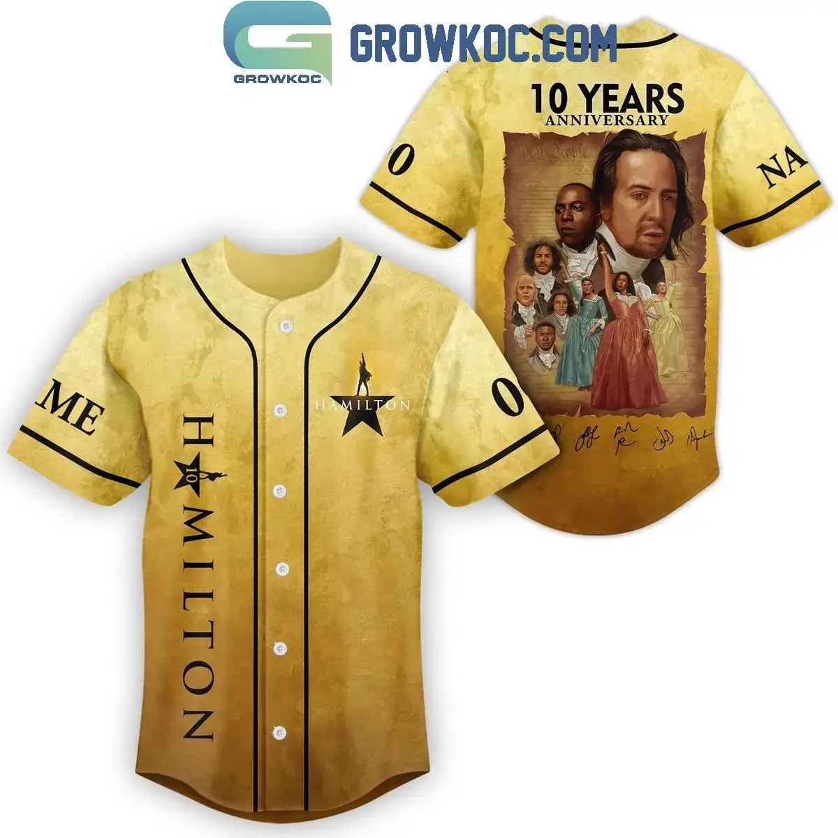 Hamilton 10 Years Anniversary Baseball Jersey Image