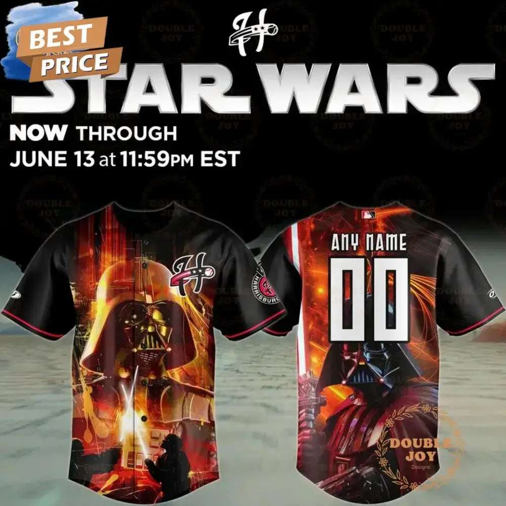 Harrisburg Senators Star Wars June 13 2025 Custom Name Special Edition Baseball Jersey Image