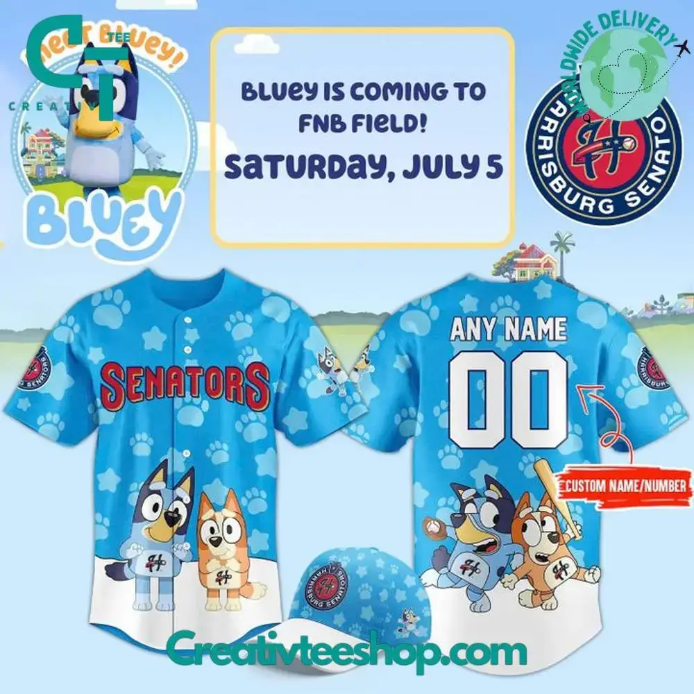 Harrisburg Senators X Bluey Special Baseball Jersey Image