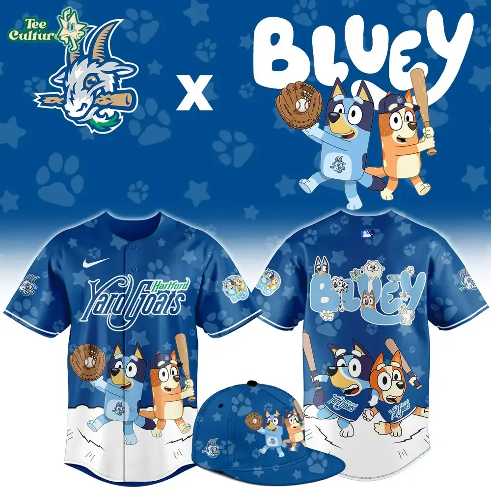 Hartford Yard Goats Bluey Night Game Limited Jersey Image