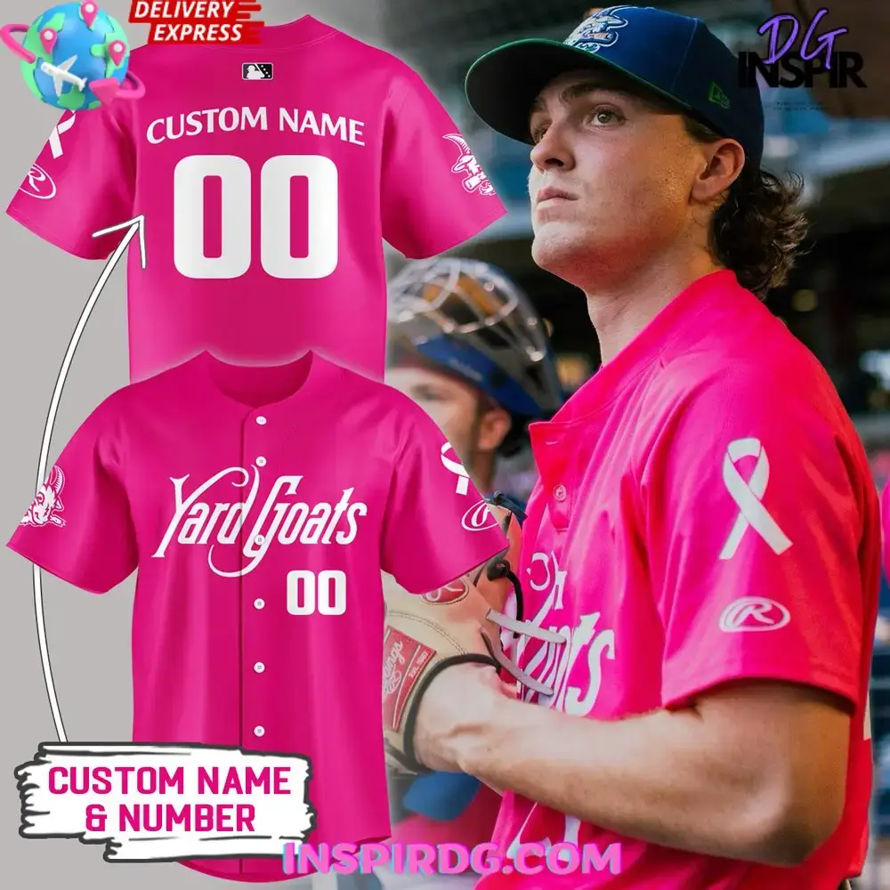 Hartford Yard Goats Pink Baseball Jersey Image