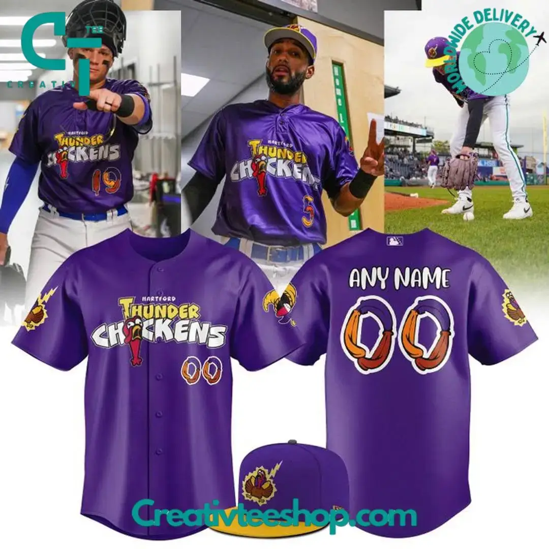 Hartford Yard Goats Thunder Chickens Personalized Baseball Jersey Image