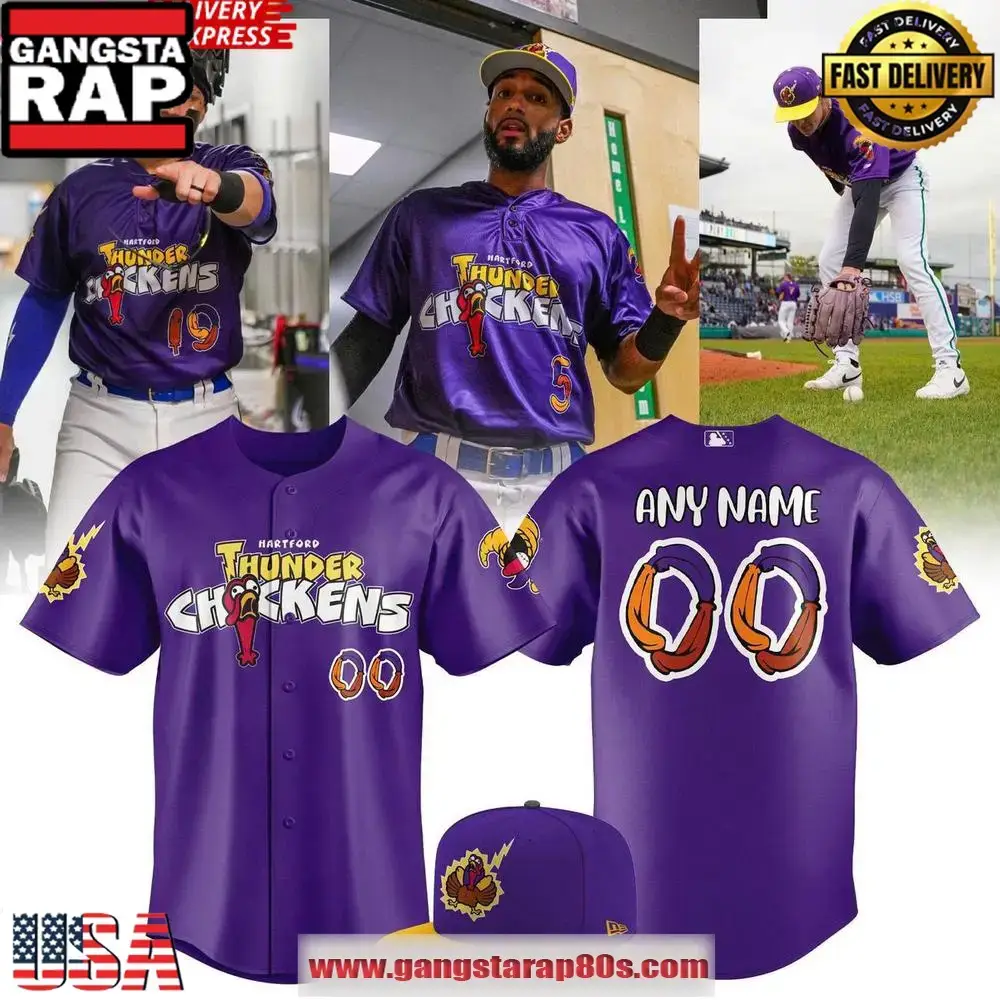 Hartford Yard Goats Thunder Chickens Special Edition Baseball Jersey Shirt Image