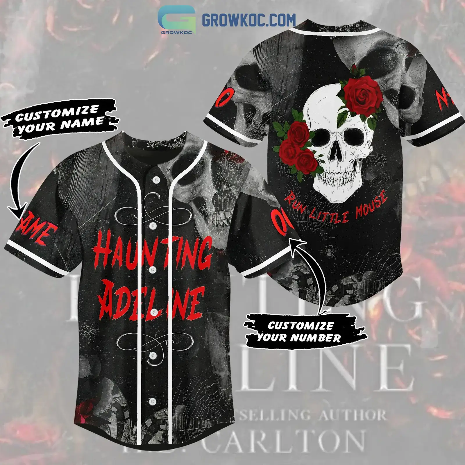 Haunting Adeline Run Little Mouse Personalized Baseball Jersey Image