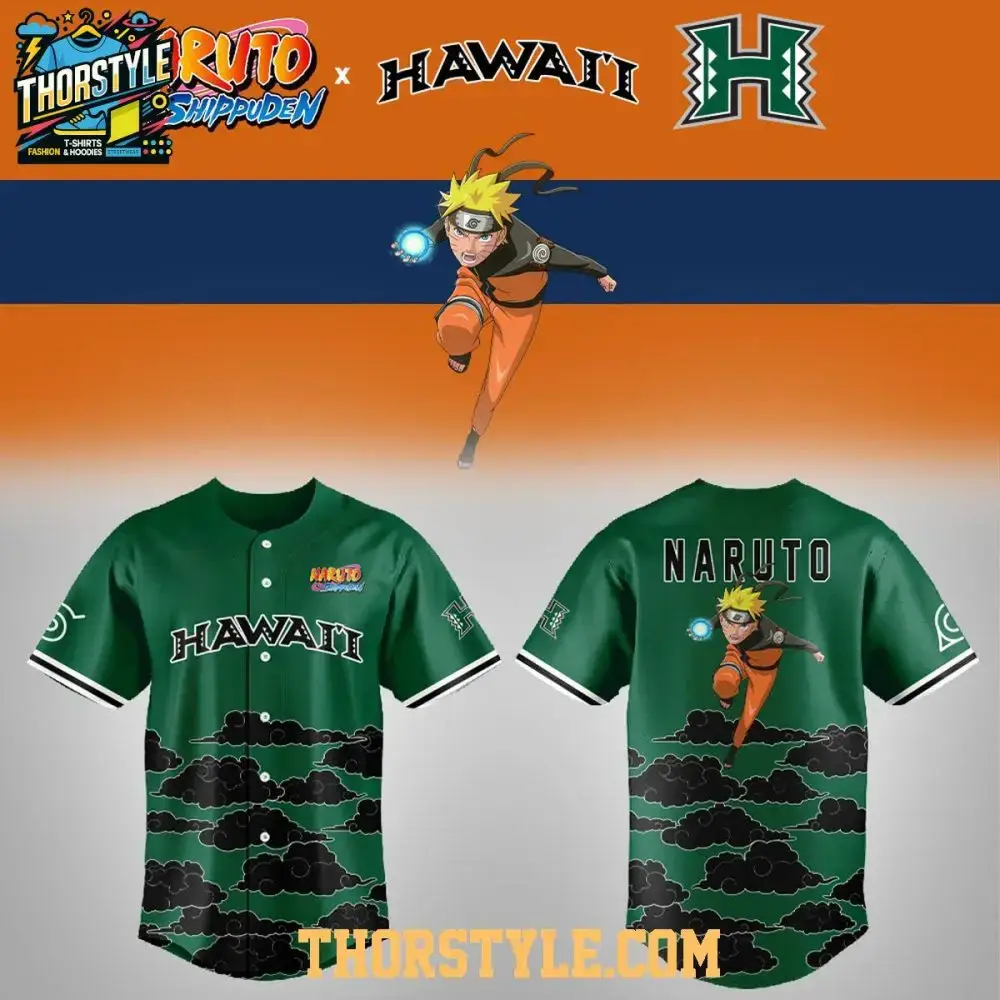 Hawaii Rainbow Warriors Naruro Shippuden Night 2026 Baseball Jersey Image