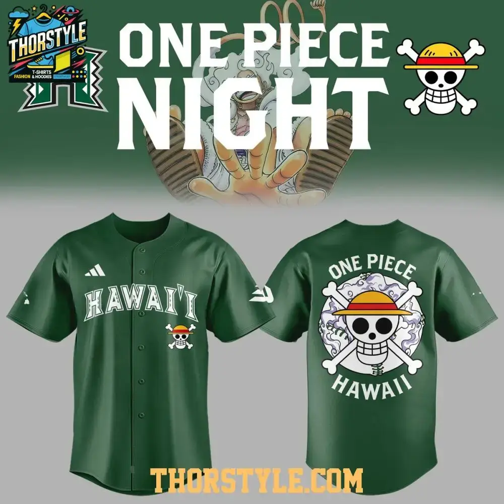 Hawaii Rainbow Warriors One Piece Night 2026 Baseball Jersey Image