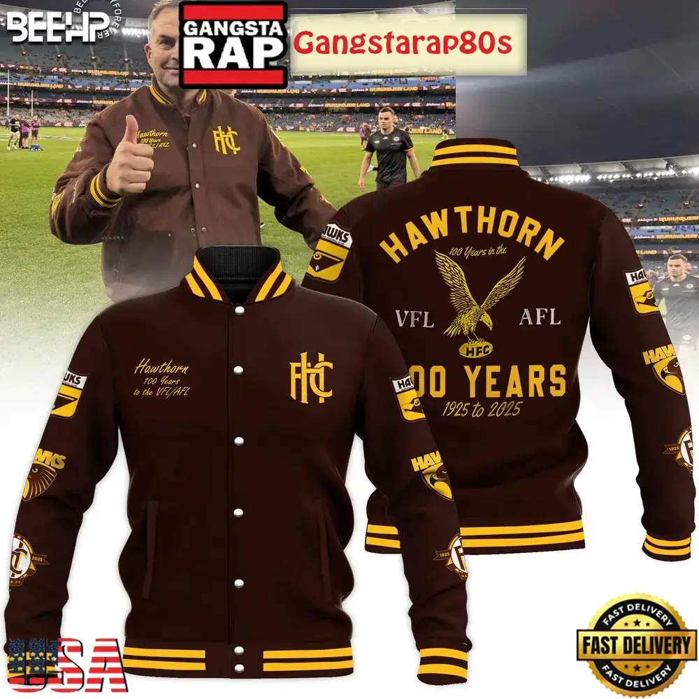 Hawthorn Hawks 100th Anniversary 1925 2025 Special Baseball Jacket Image