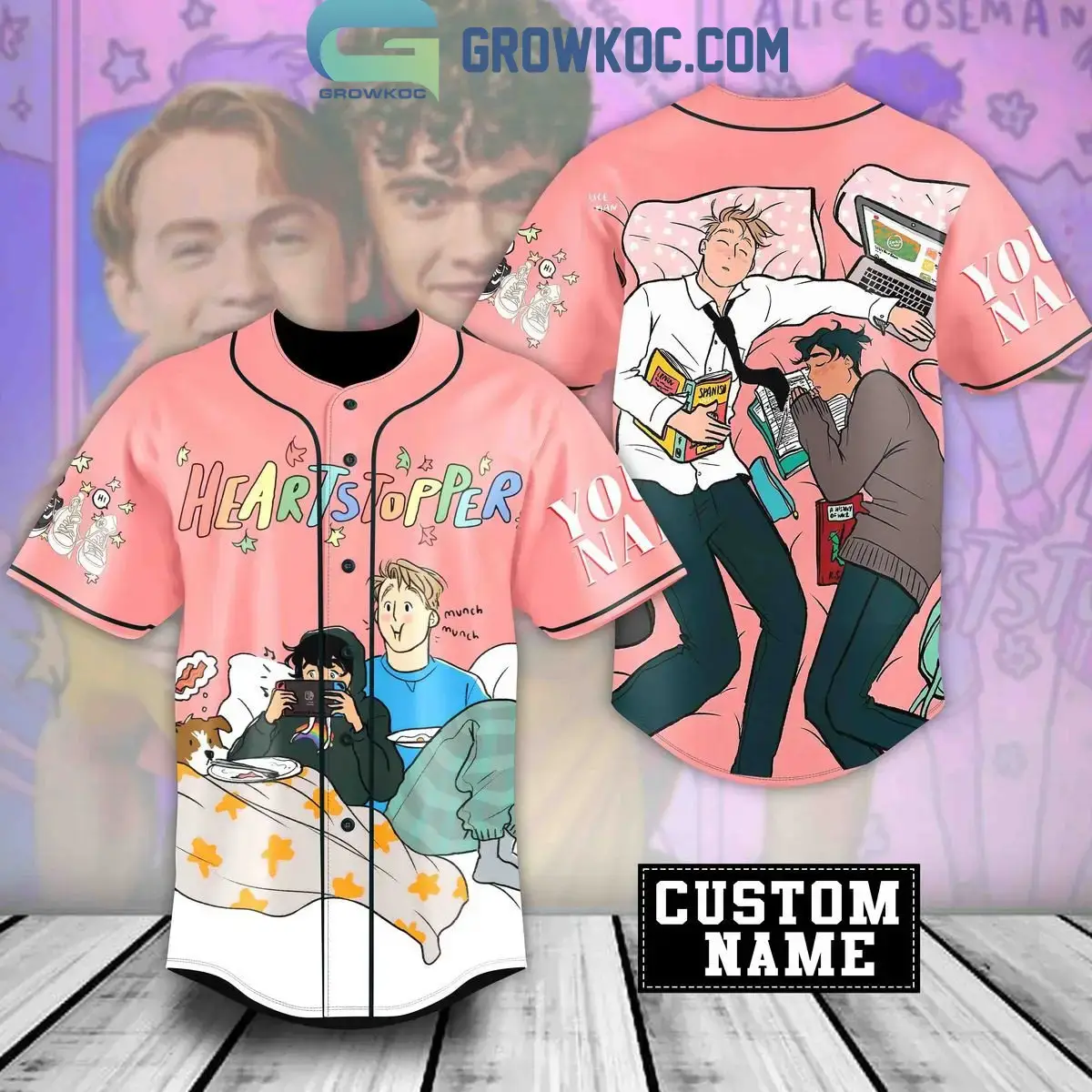 Heartstopper School Love Fan Personalized Baseball Jersey Image
