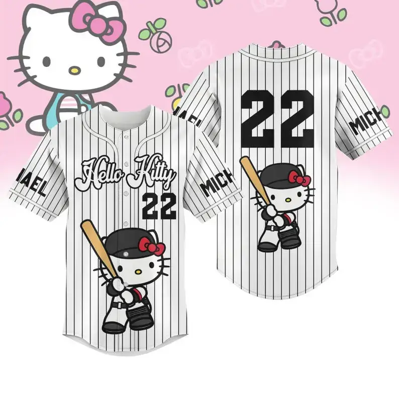 Hello Kitty Baseball Jersey - Cute & Stylish Fan Apparel For Sports Lovers Image