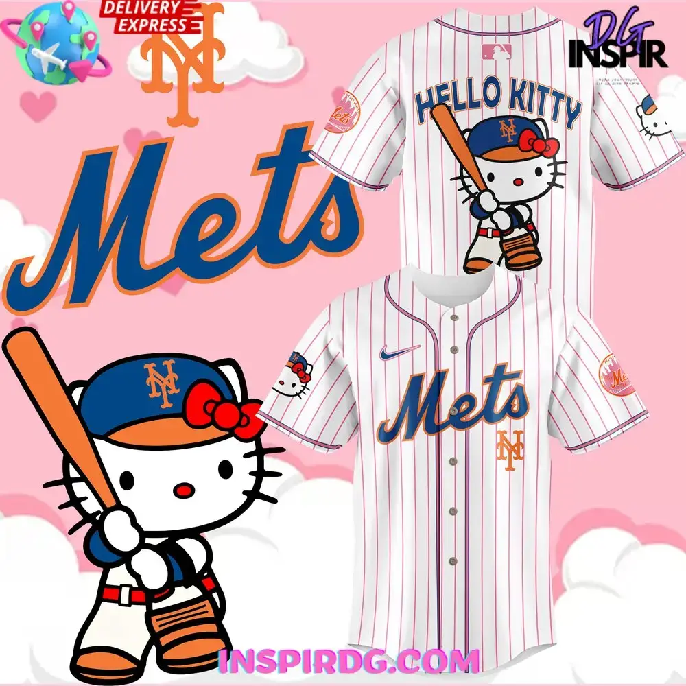 Hello Kitty Mets Baseball Jersey – Cute, Stylish & Limited Edition! Image