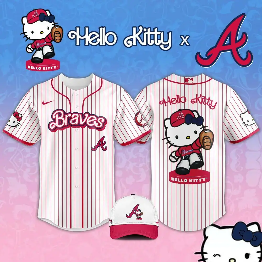 Hello Kitty X Braves Baseball Jersey - Limited Edition Fan Gear Image