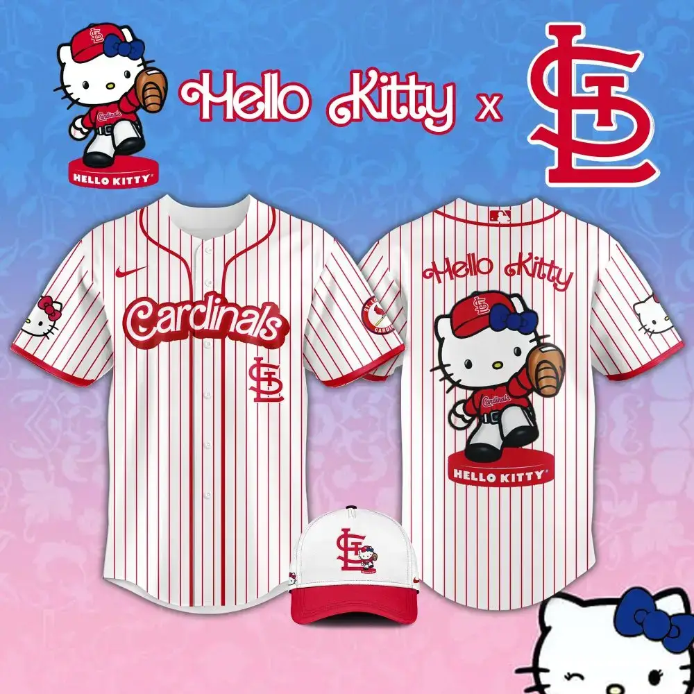 Hello Kitty X Cardinals Jersey – Limited Edition Baseball Fan Gear Image