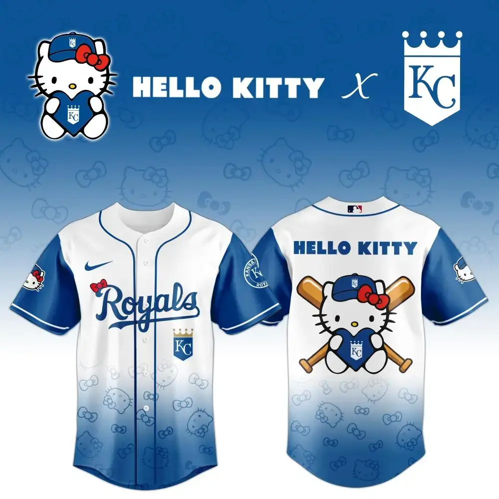Hello Kitty X Royals Baseball Jersey – Exclusive Limited Edition Fan Gear Image