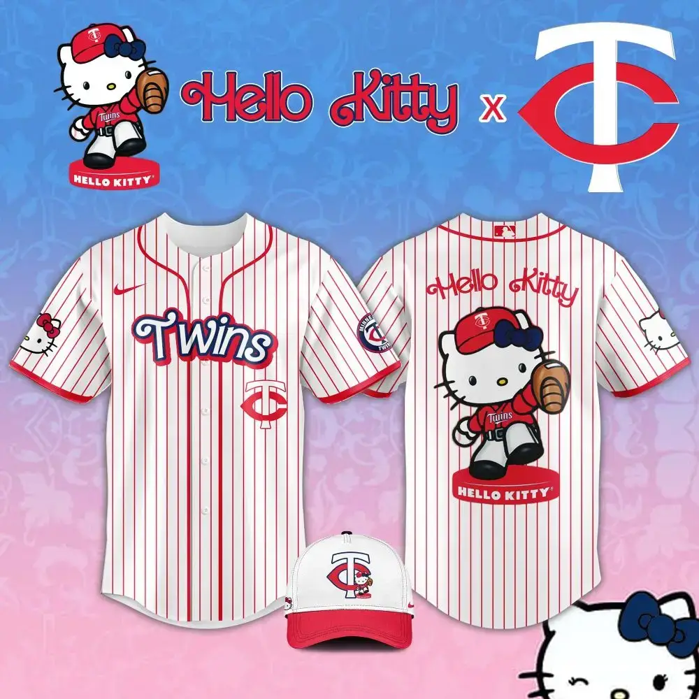 Hello Kitty X Twins Baseball Jersey – Limited Edition Cute Sports Gear Image