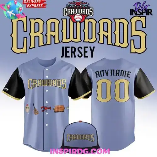 Hickory Crawdads Baseball X Friends Day Night 2025 Baseball Jersey Image