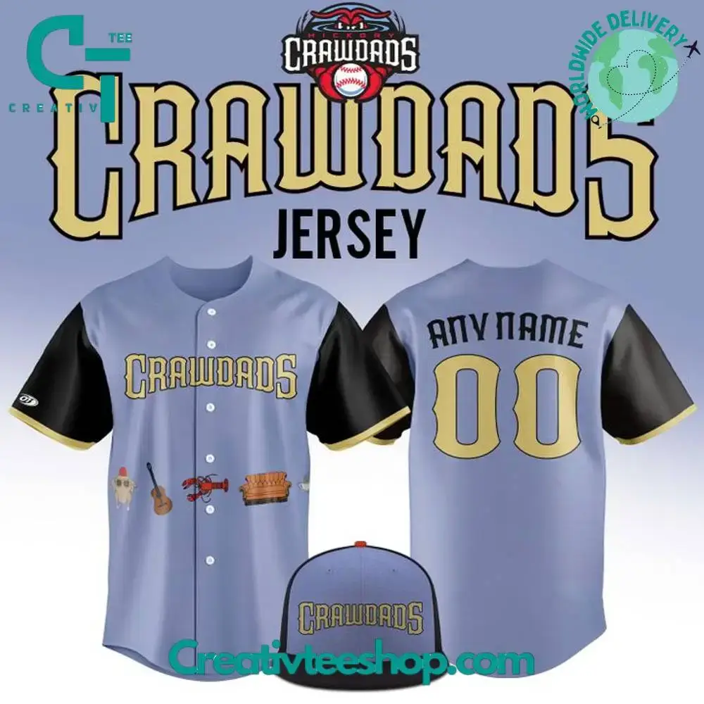 Hickory Crawdads Baseball X Friends Day Night Baseball Jersey Image