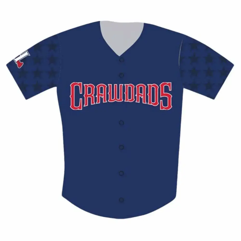 Hickory Crawdads Patriotic Jersey 2025 Hickory Crawdads Merch Good Gifts For Dads Image