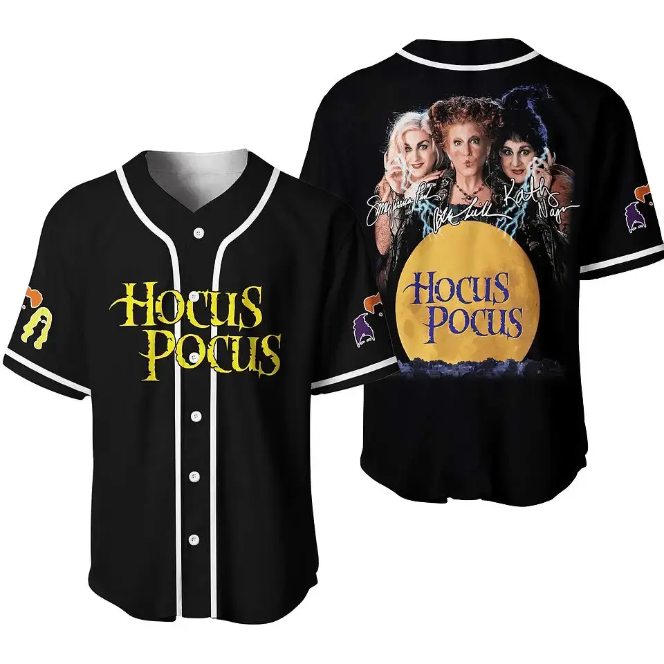 Hocus Pocus Baseball Jersey - Witchy Halloween Style, Perfect Gift For Fans! Image