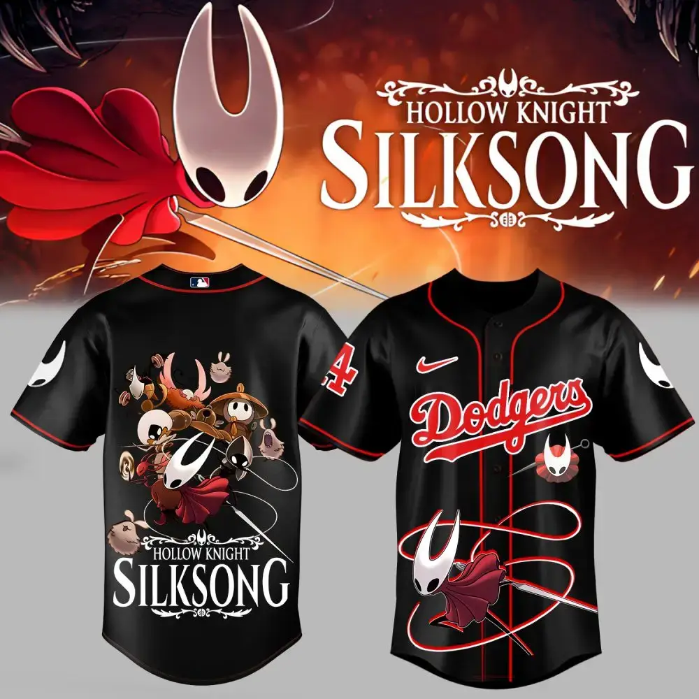 Hollow Knight Silksong X Dodgers Baseball Jersey - Limited Edition Game Fan Apparel Image