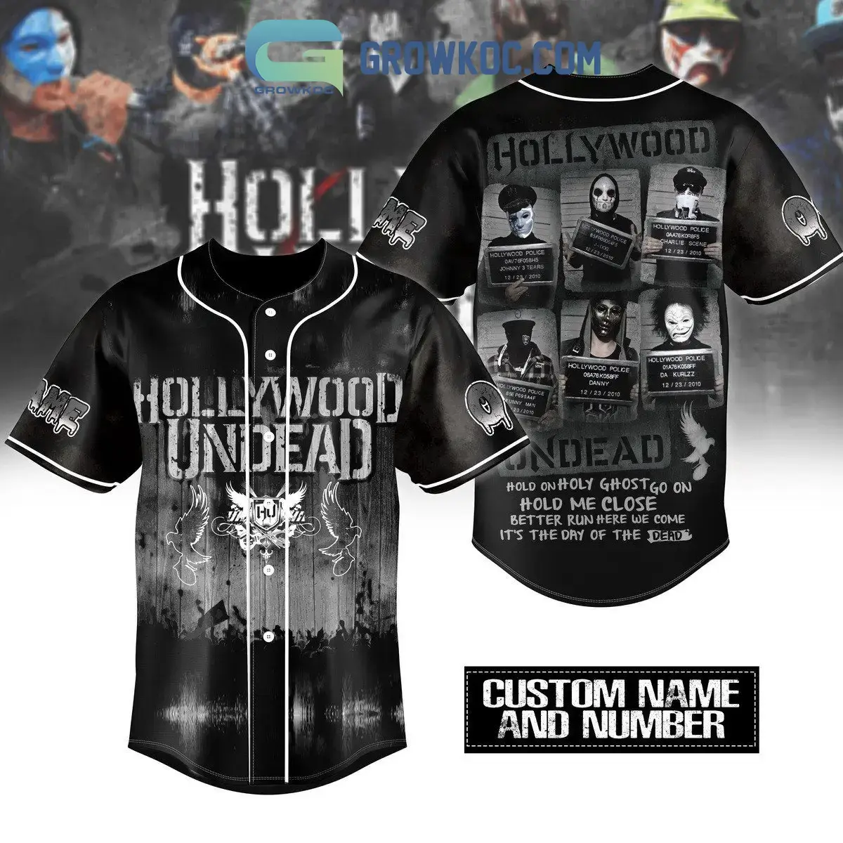 Hollywood Undead Hold On Holy Ghost Go On Personalized Baseball Jersey Image