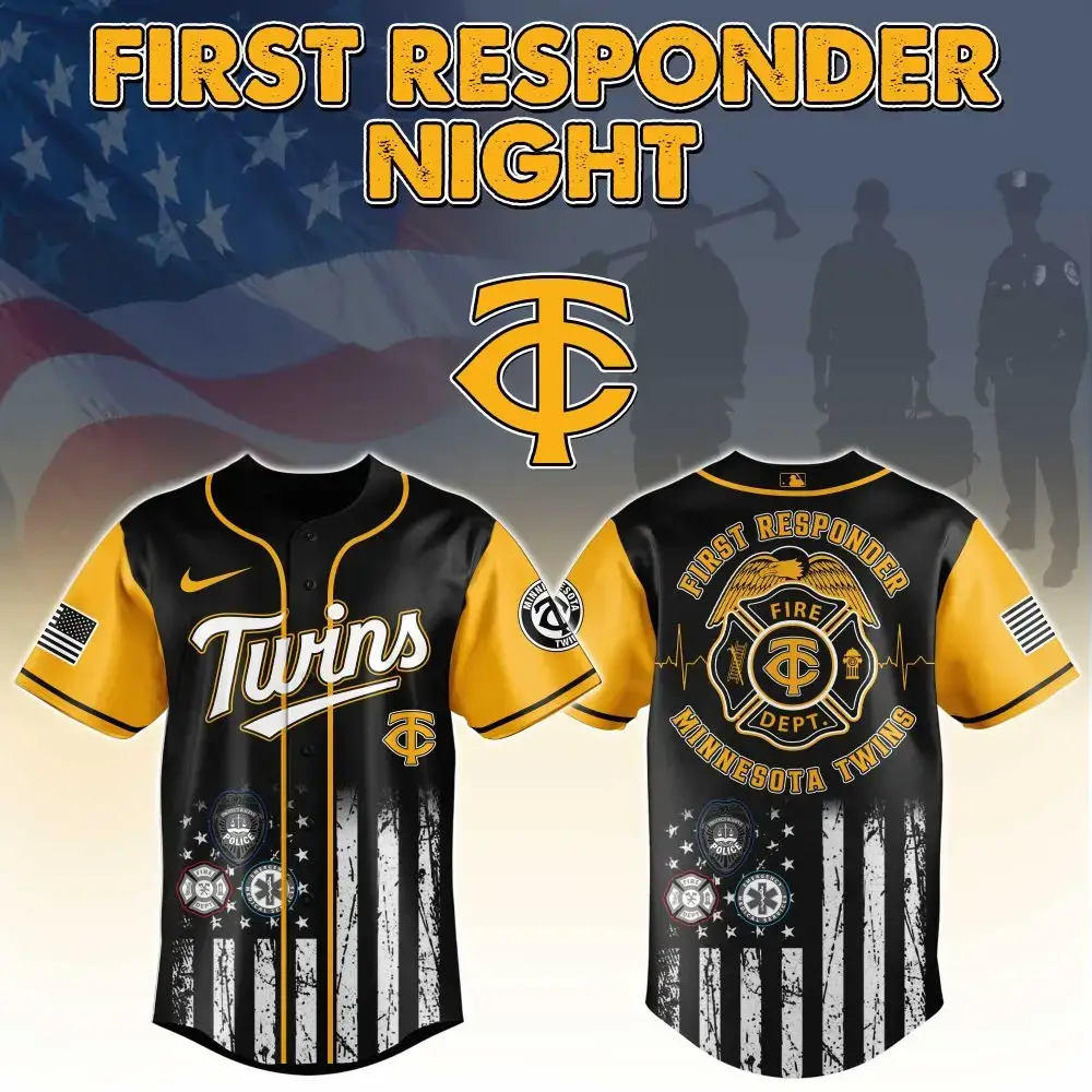 Honor First Responders With Minnesota Twins Jersey - Limited Edition Tribute Apparel Image