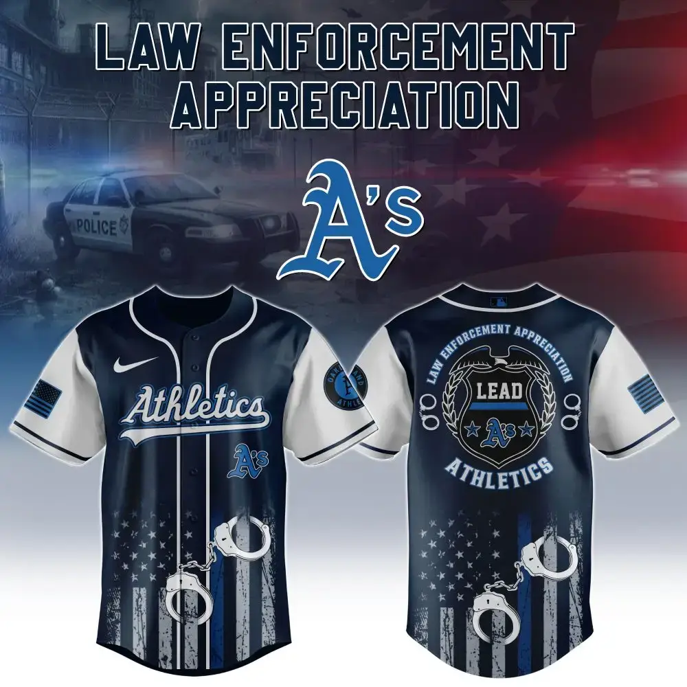Honor Law Enforcement: Athletics Appreciation Baseball Jersey - Limited Edition Image