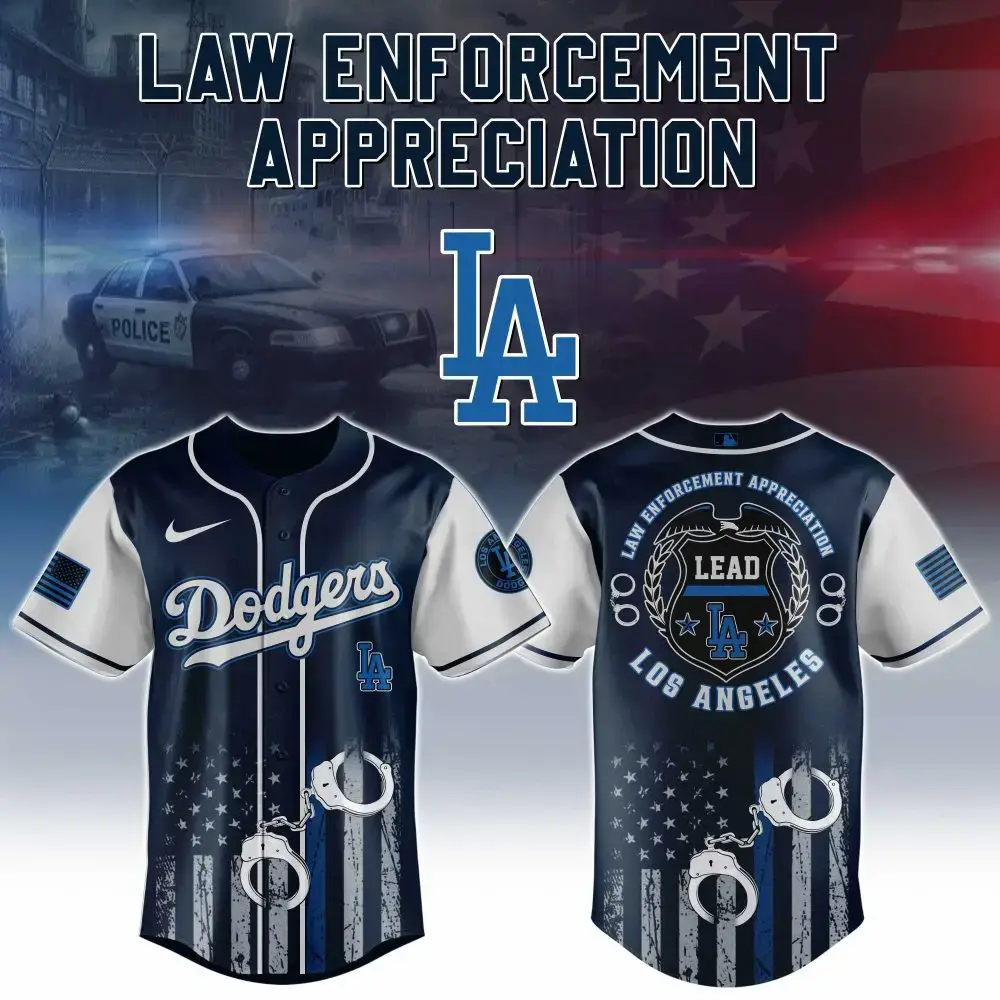 Honor Law Enforcement: La Dodgers Themed Jersey – Perfect Gift For Fans & Officers Image