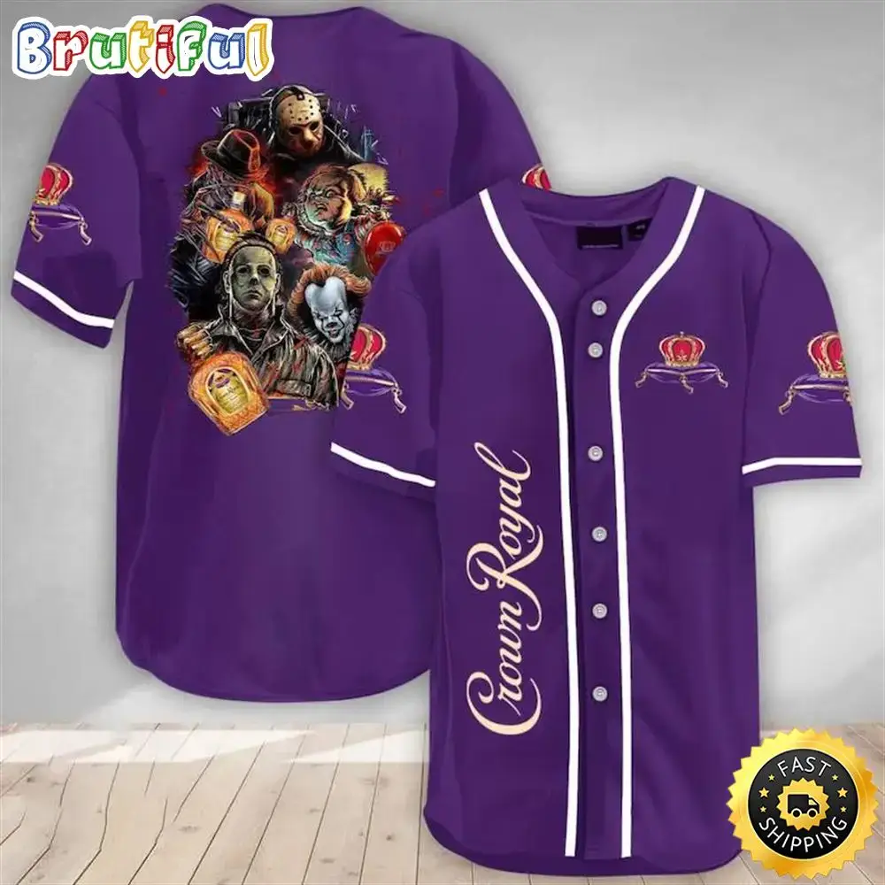 Horror Characters Crown Royal Baseball Jersey Image