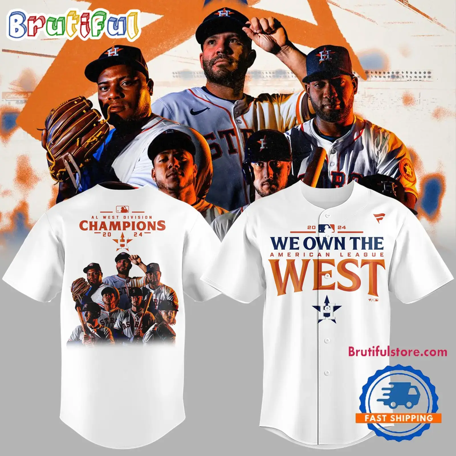 Houston Astros 2024 We Own The AL West Division Champions Jersey Image