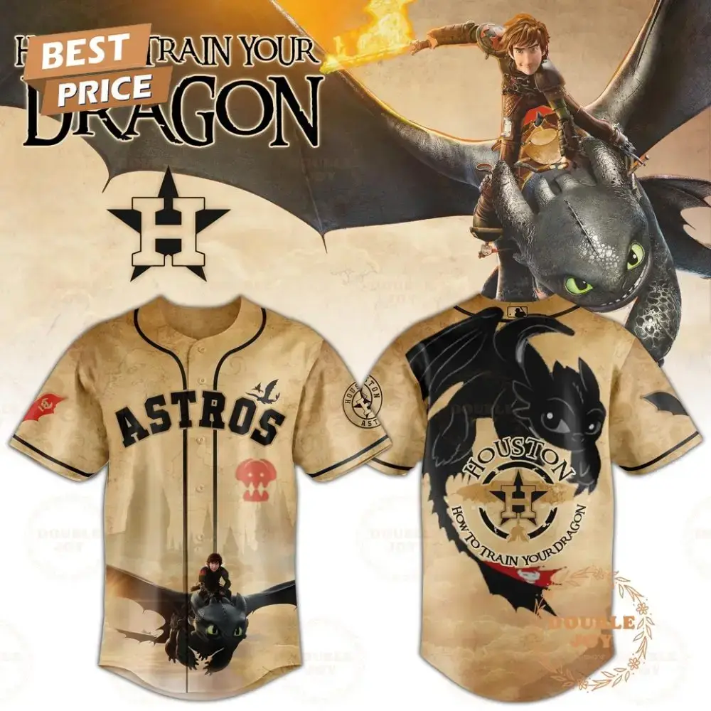 Houston Astros 2025 How To Train Your Dragon Limited Edition Baseball Jersey Image