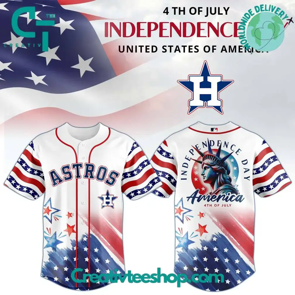 Houston Astros 2025 Independence Day Heritage Edition Baseball Jersey Image