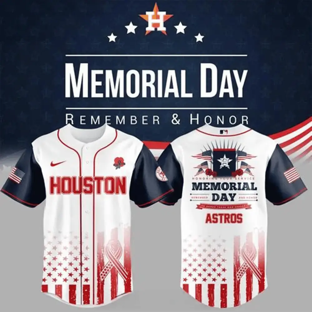Houston Astros 2025 Memorial Day Hoodie Houston Astros Merch Gifts For Baseball Lovers Image