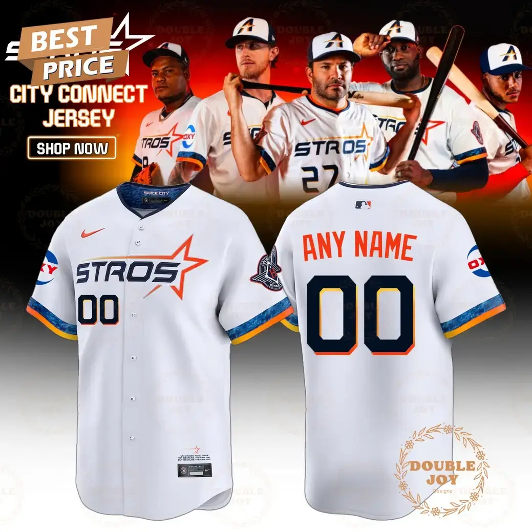 Houston Astros 2025 New City Connect Custom Name Limited Edition Baseball Jersey Image