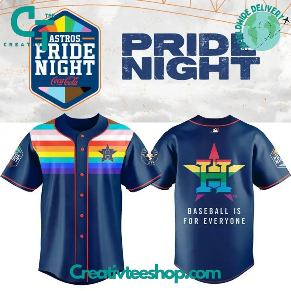 Houston Astros 2025 Pride Night Special Baseball Jersey Image
