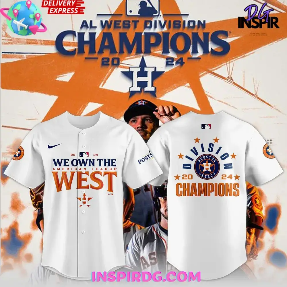 Houston Astros American League West Champions 2024 Baseball Jersey Image