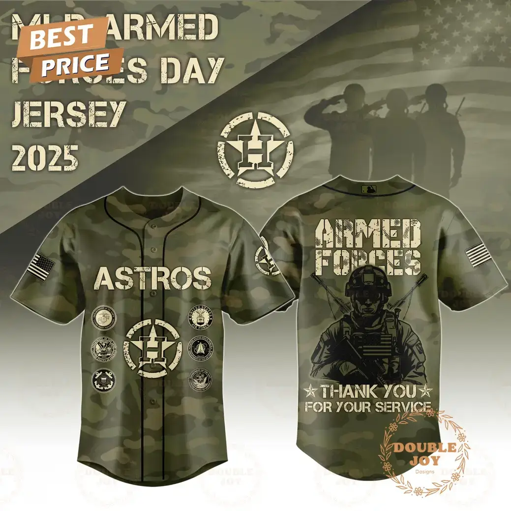 Houston Astros Armed Forces Day 2025 Thank You For Your Service Limited Edition Baseball Jersey Image