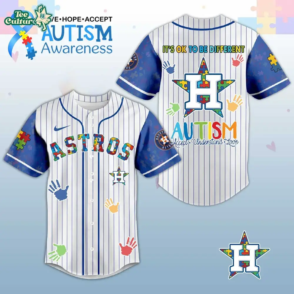 Houston Astros Autism Awareness 2026 Special Edition Baseball Jersey Image