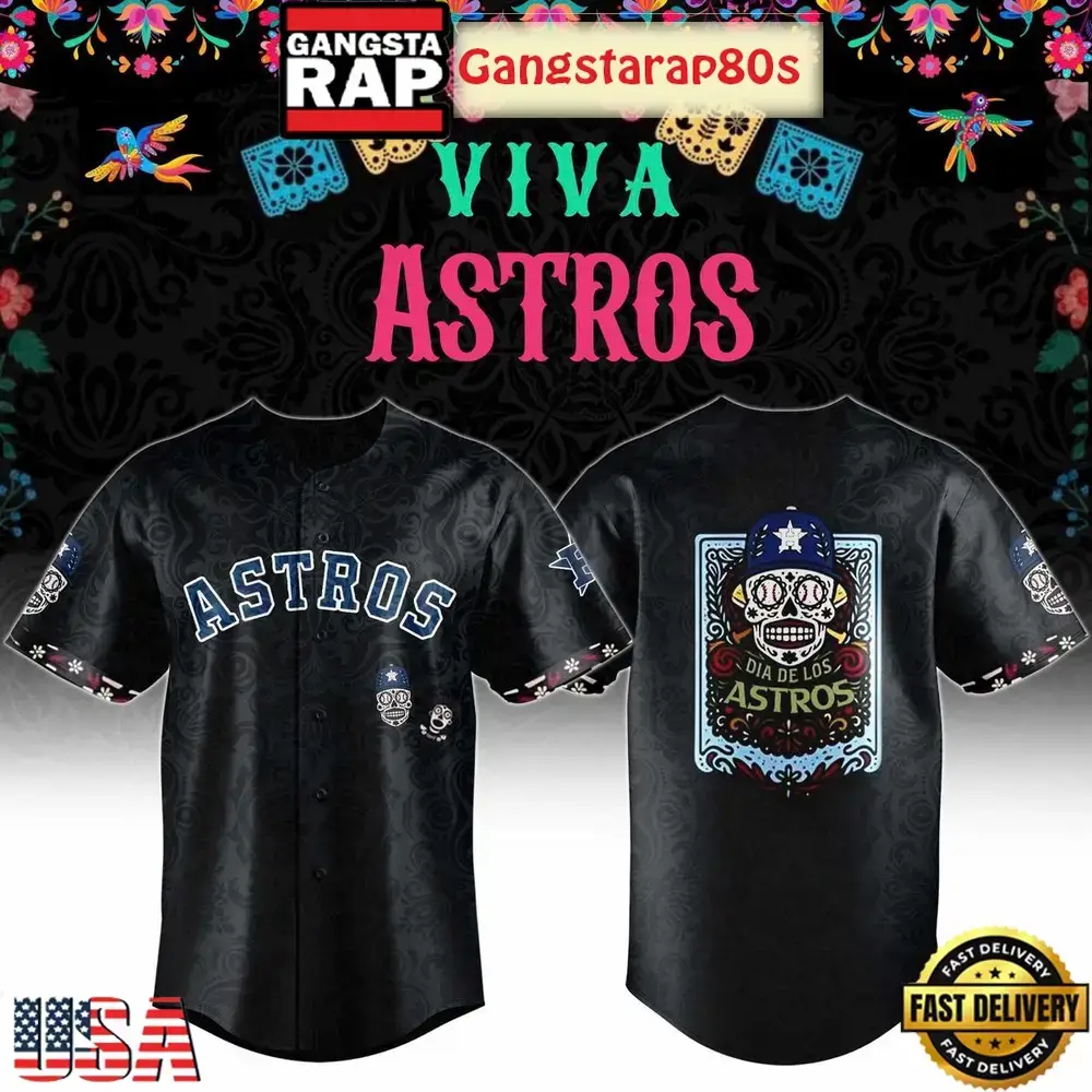 Houston Astros Dia De Los Astros Night 2025 Baseball Jersey Image