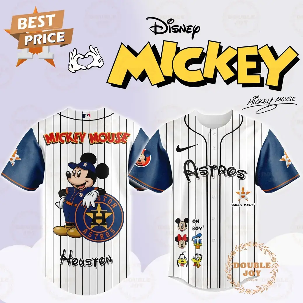 Houston Astros Disney Mickey Mouse 2025 Limited Edition Baseball Jersey Image