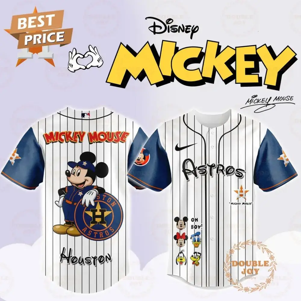 Houston Astros Disney Mickey Mouse 2025 Limited Edition Baseball Jersey Image