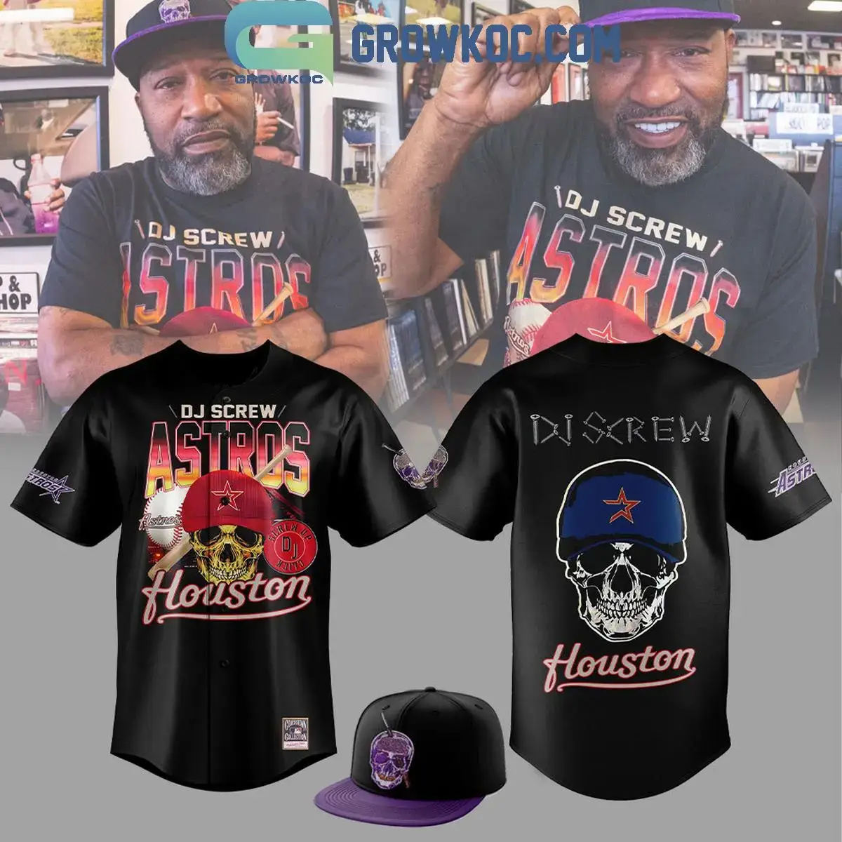 Houston Astros DJ Screw Collection 2024 Fan Personalized Baseball Jersey Image