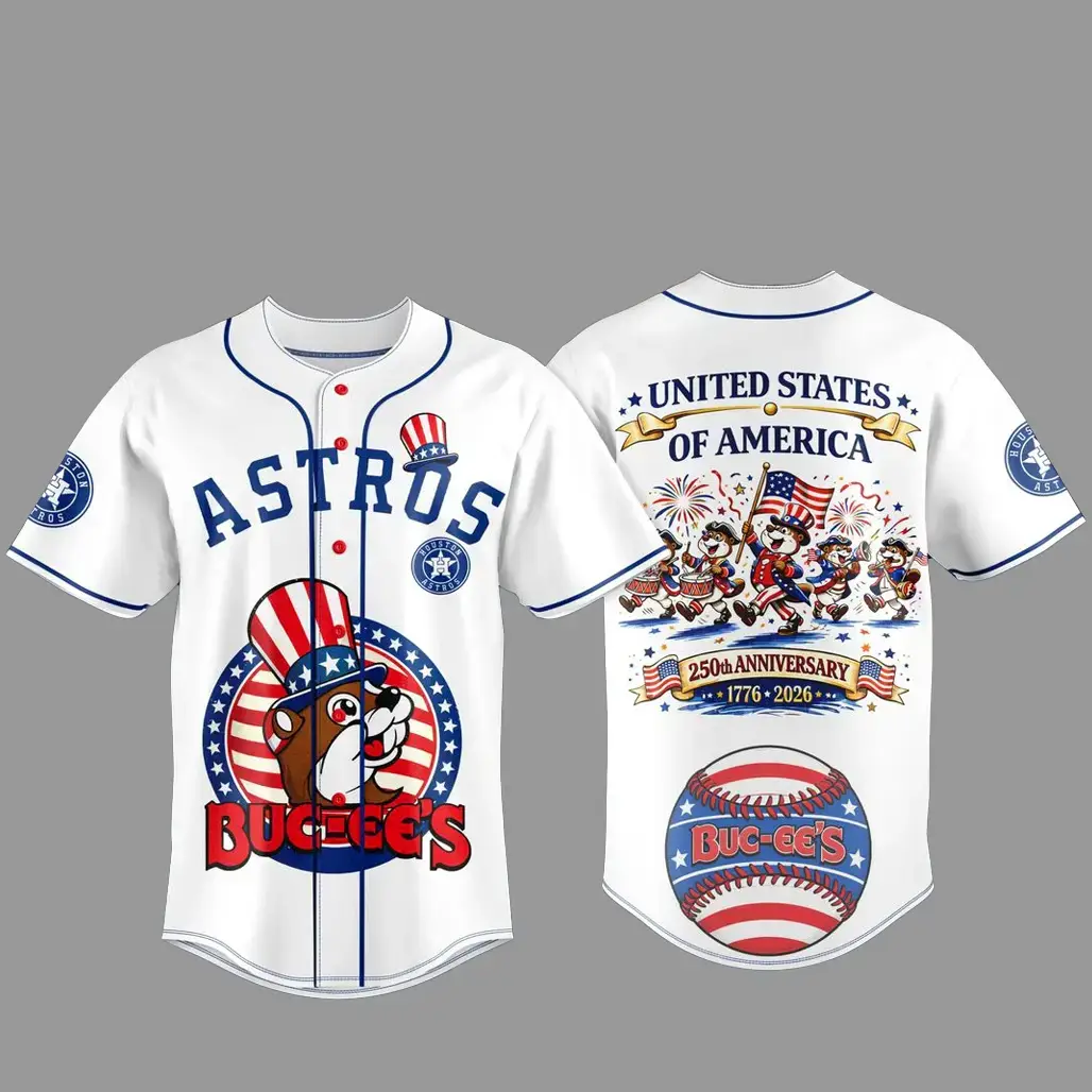 Houston Astros Freedom 250 USA Anniversary Baseball Jersey Image
